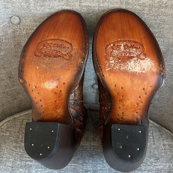 J.B Dillon Reserve Python & Leather Zip Up Bootie, size 7.5 (fits like a sz 7) - Picture 7 of 7